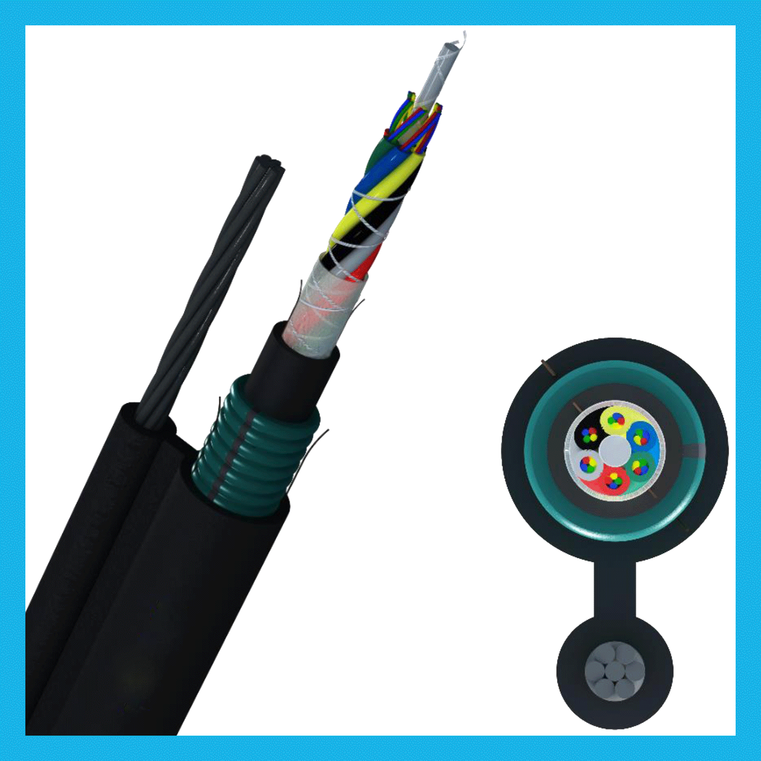 Outdoor Optical Double Jacket Self Support Cable (OSSC-DJ)