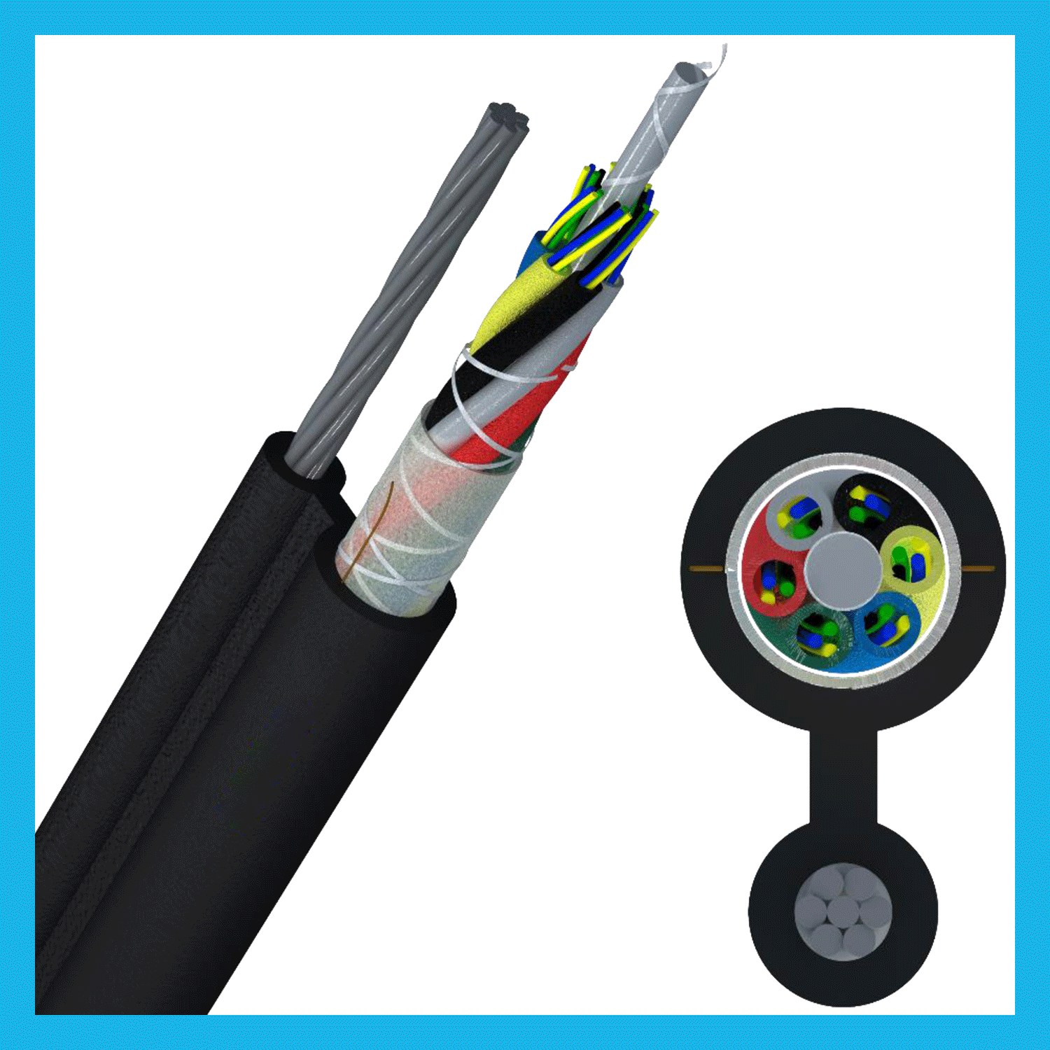 Cable Óptico de Autosoporte de una Sola Chaqueta para Exteriores (OSSC-SJ)