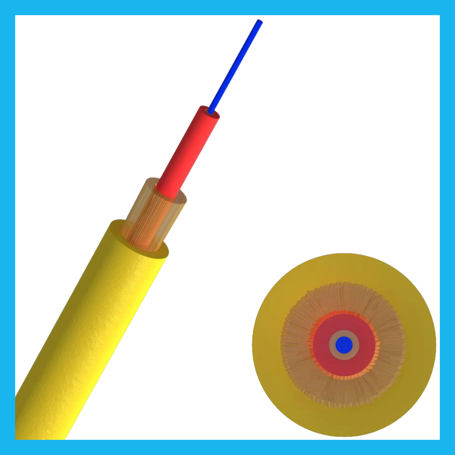 كابل الألياف الضوئية الأحادي الداخلي (OSXC)